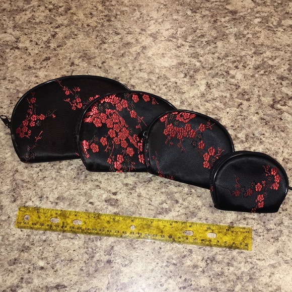 Handbags - Set of 4 asian style nesting cosmetic bags